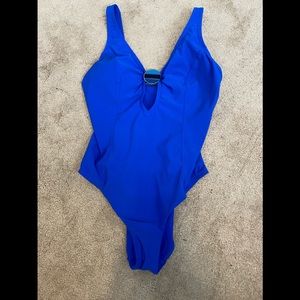 Amoressa Miracle Suit one piece light control cobalt blue swimsuit, size 12